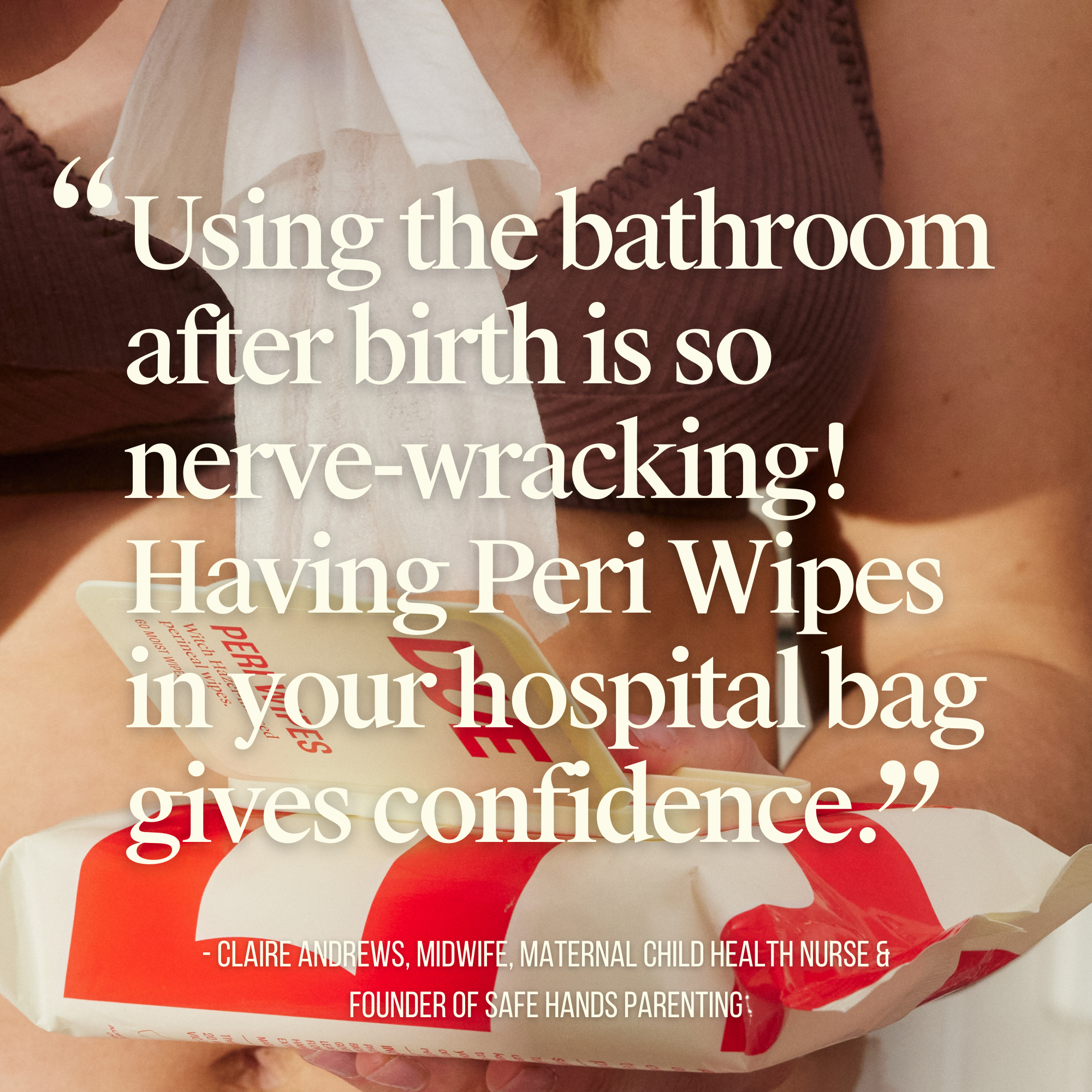 Peri Wipes Witch Hazel Infused Perineal Wipes 60 pack